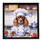 Edge Collections - 8" x 8" - Multicolor - Kitchen Wall Art Framed Metal The Chef - 1 Piece